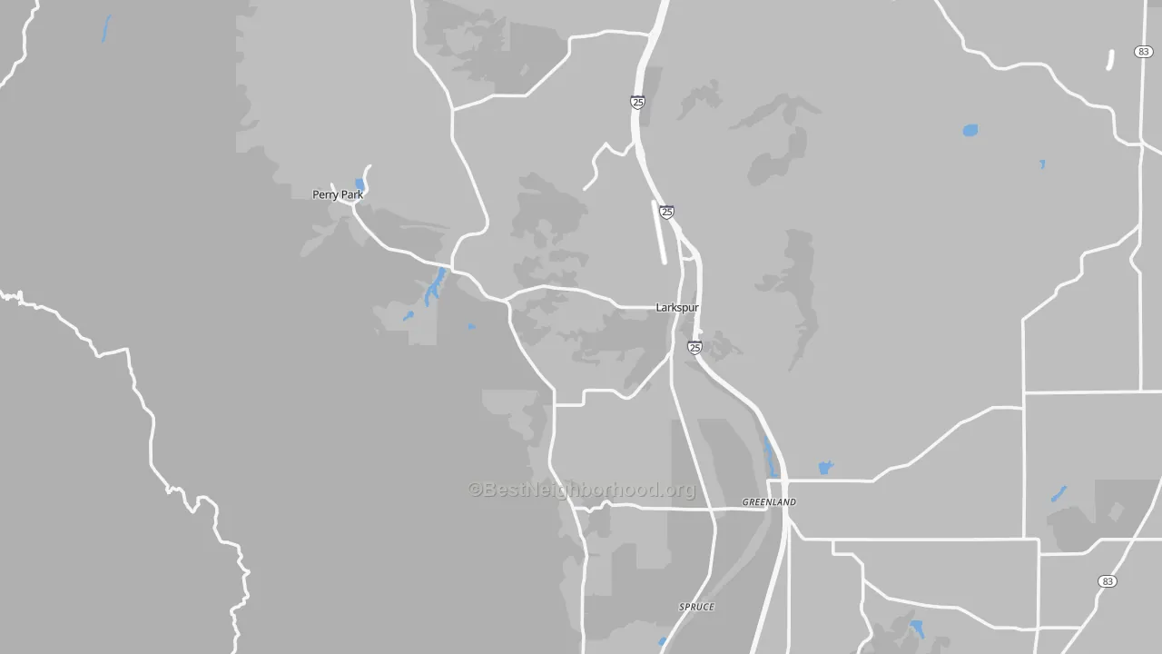 Transit Grade map of Larkspur, CO