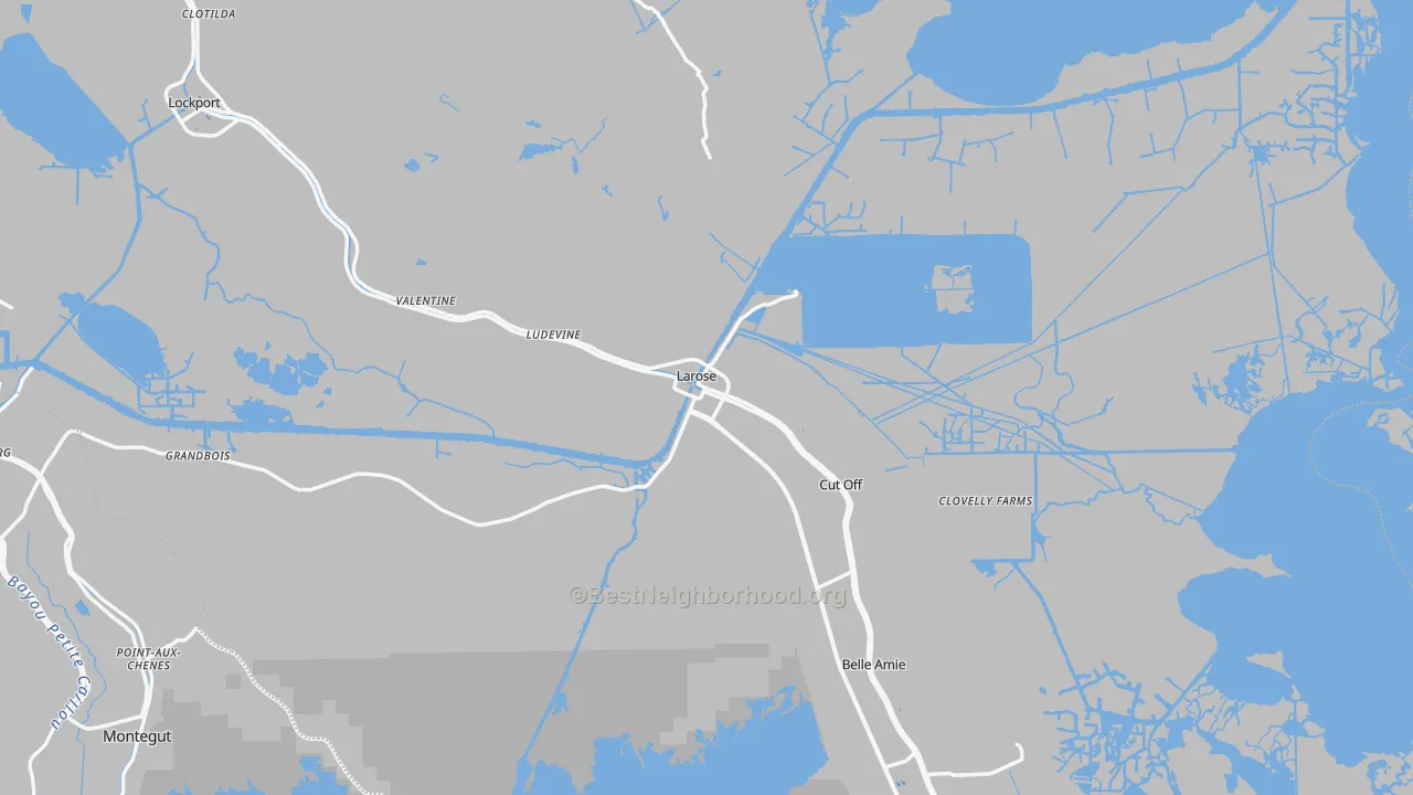 Transit Grade map of Larose, LA