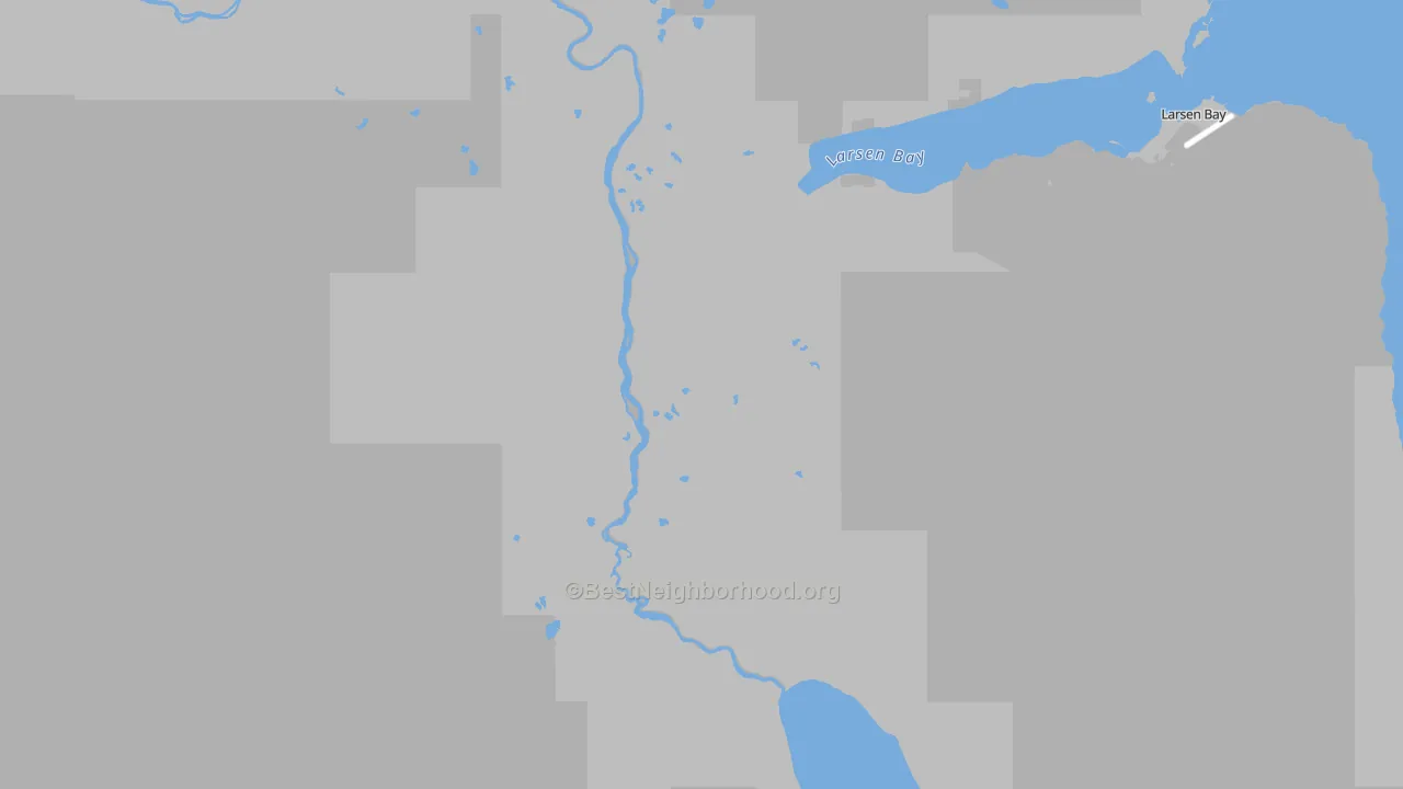 Transit Grade map of Larsen Bay, AK