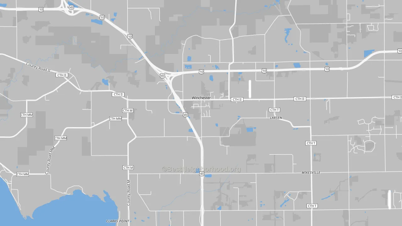 Transit Grade map of Larsen, WI