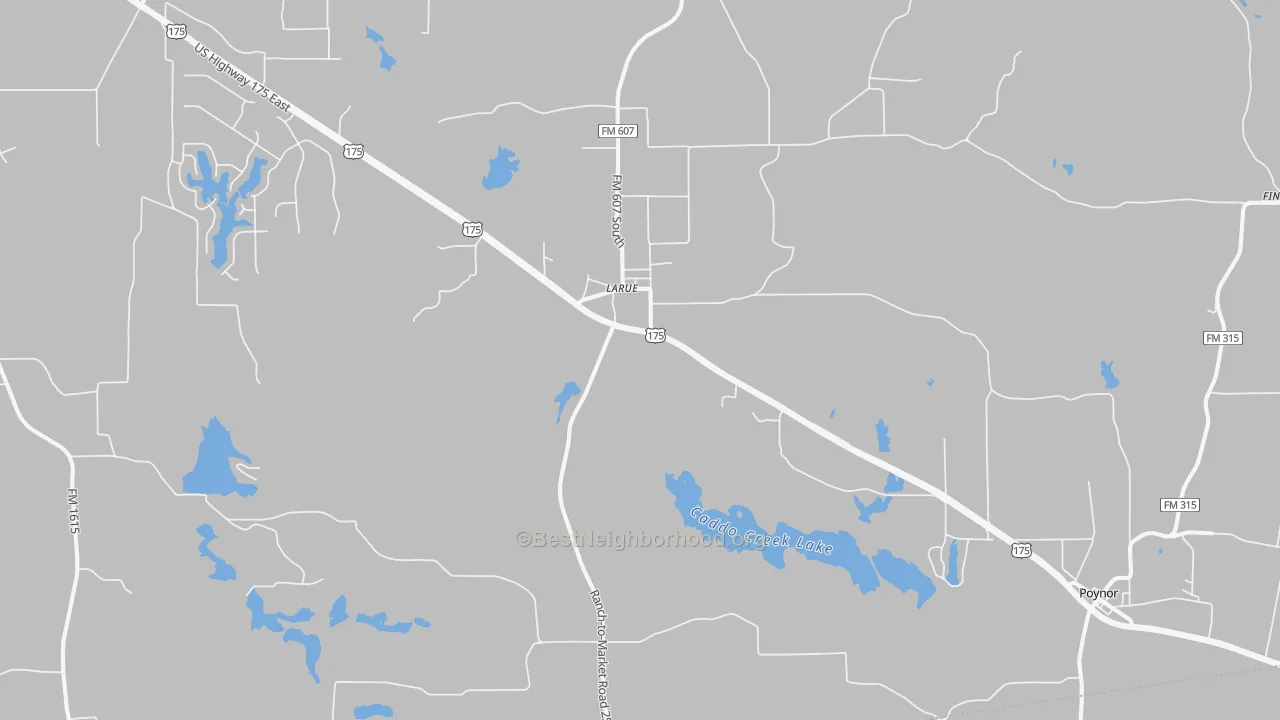 Transit Grade map of Larue, TX