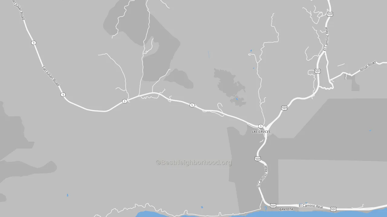 Transit Grade map of Las Cruces, CA