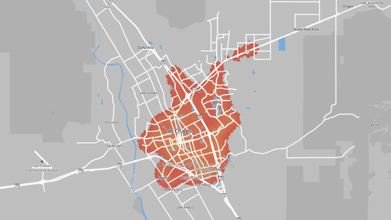 Transit Grade map of Las Cruces, NM