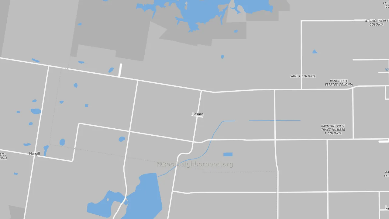 Transit Grade map of Lasara, TX