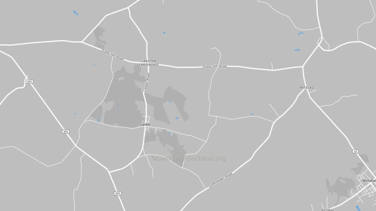 Transit Grade map of Lasker, NC