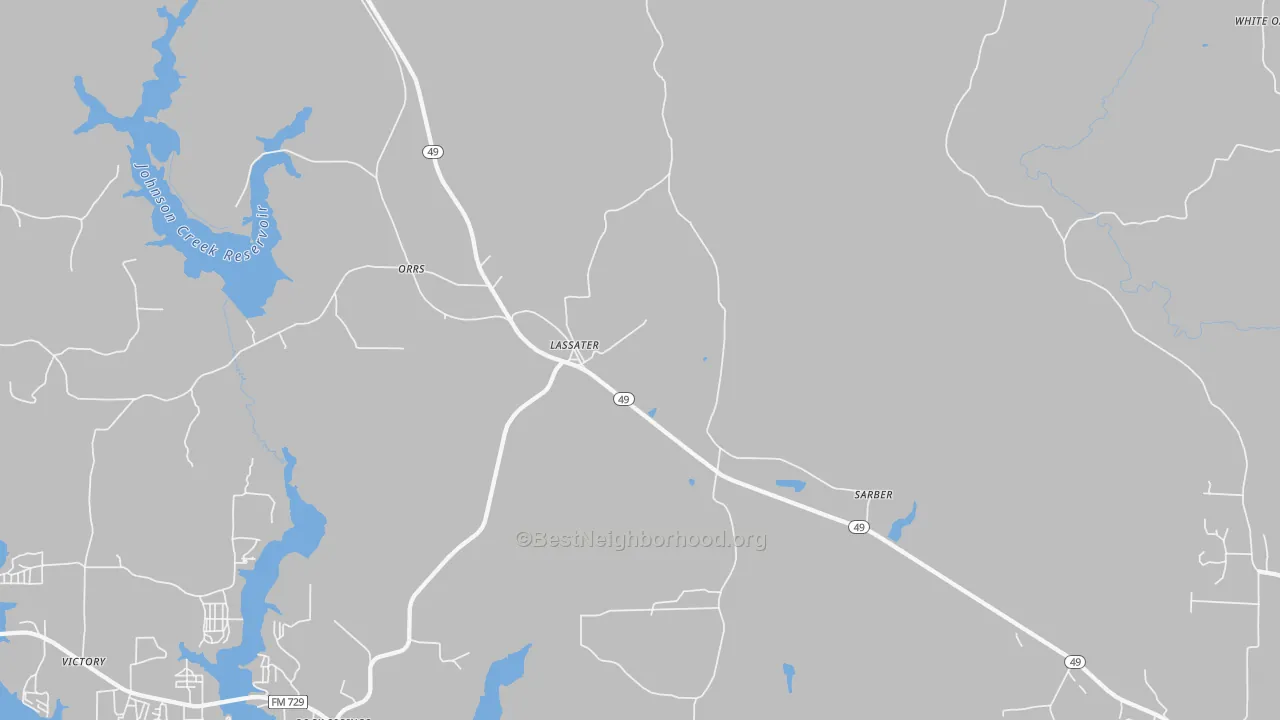 Transit Grade map of Lassater, TX