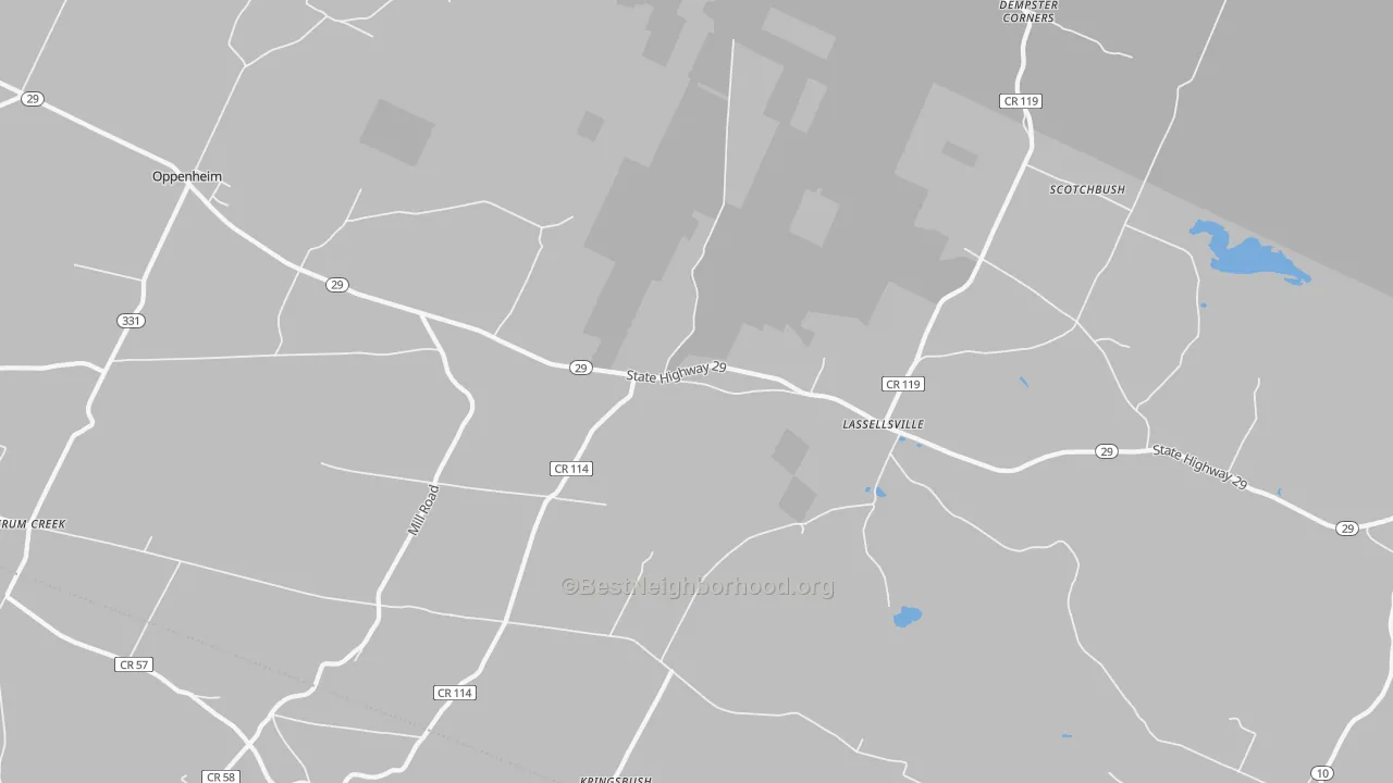 Transit Grade map of Lassellsville, NY