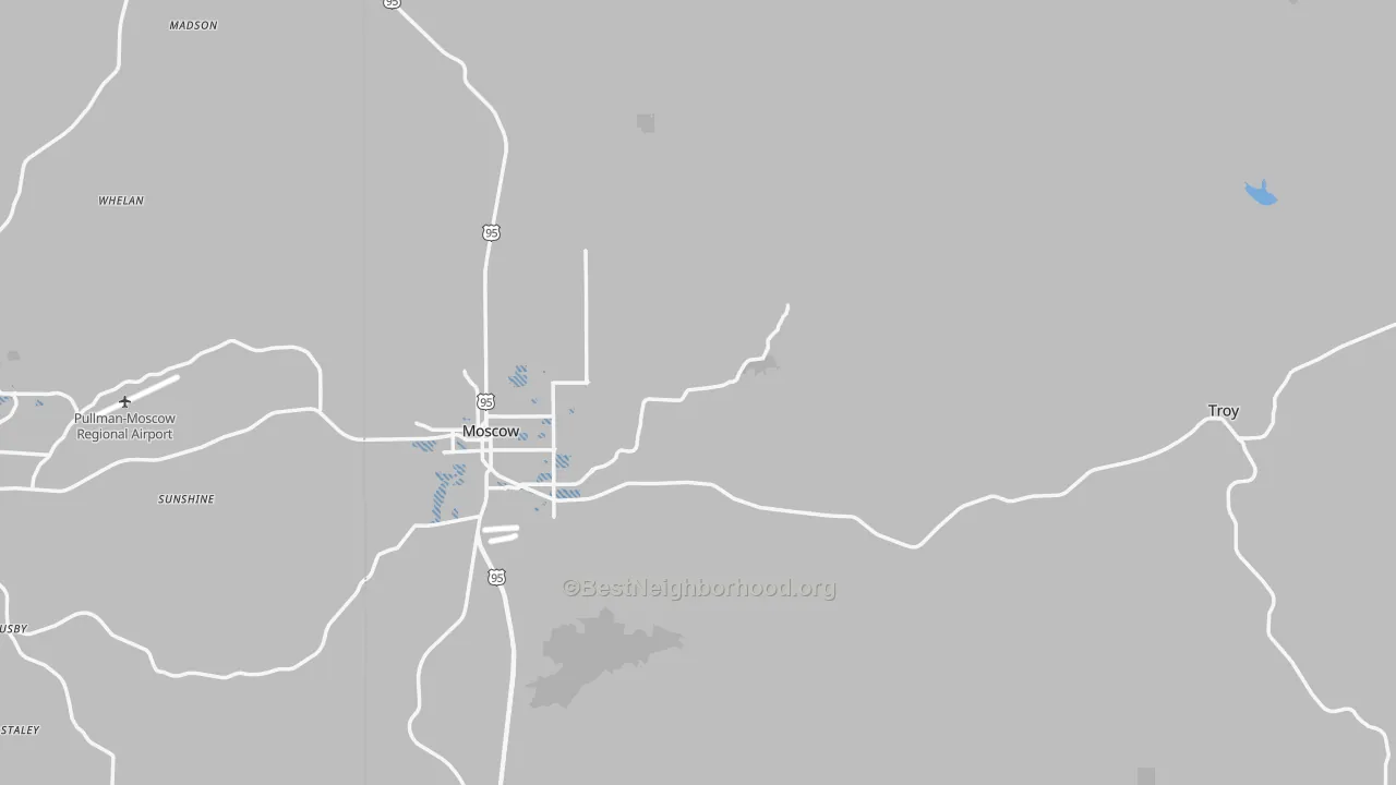 Transit Grade map of Latah County, ID