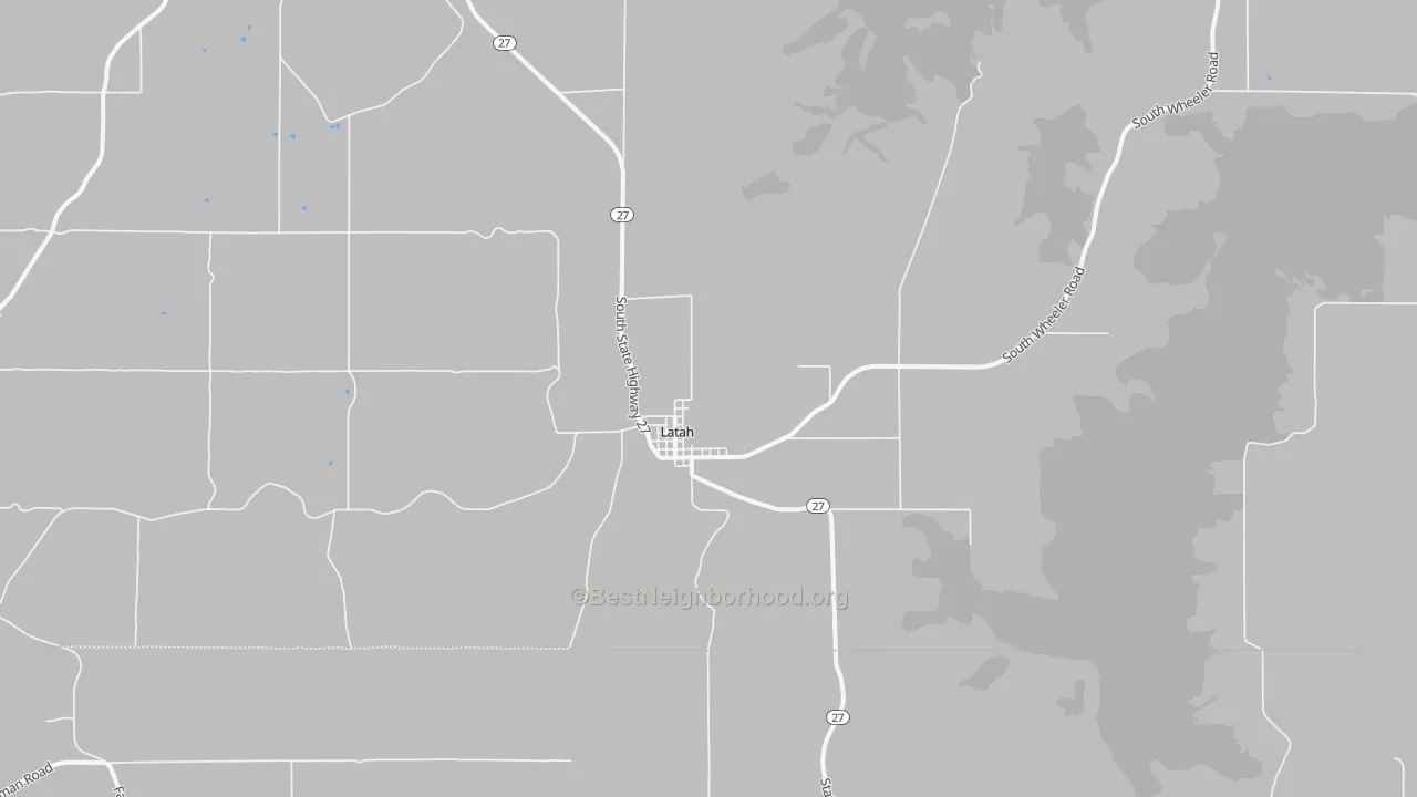 Transit Grade map of Latah, WA