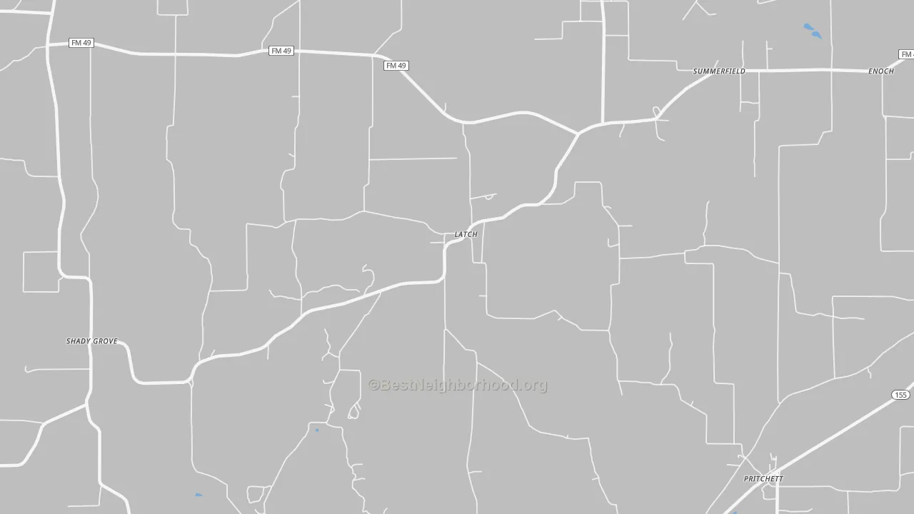 Transit Grade map of Latch, TX