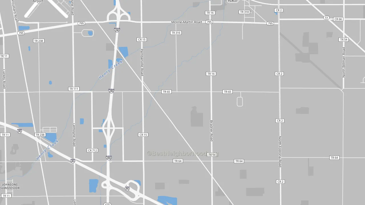 Transit Grade map of Latcha, OH
