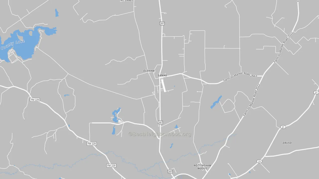 Transit Grade map of Latexo, TX