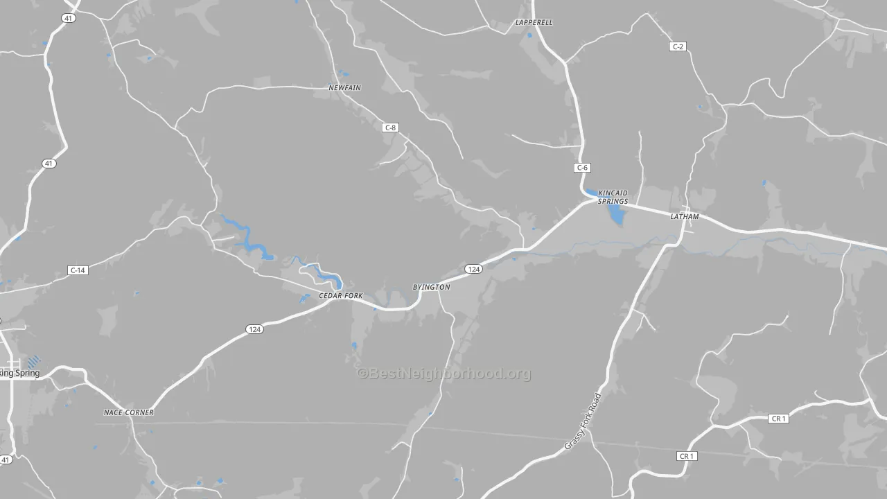 Transit Grade map of Latham, OH