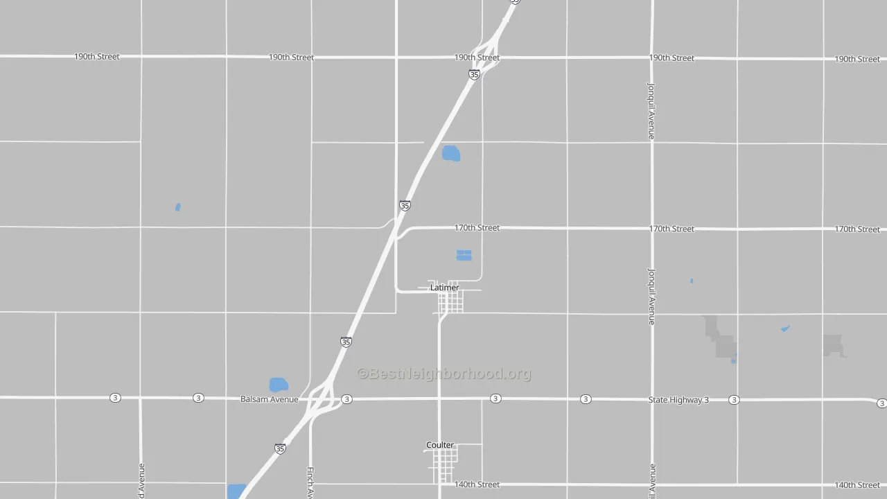 Transit Grade map of Latimer, IA