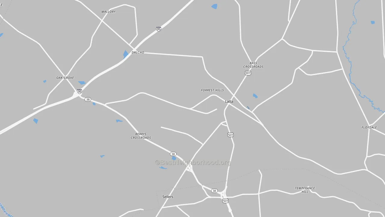 Transit Grade map of Latta, SC