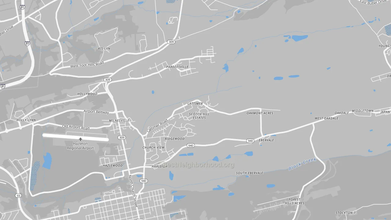 Transit Grade map of Lattimer, PA