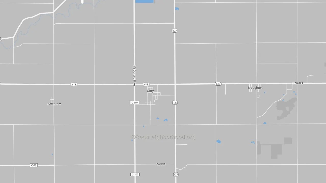 Transit Grade map of Latty, OH