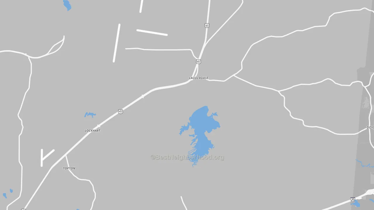 Transit Grade map of Lauderdale, MS