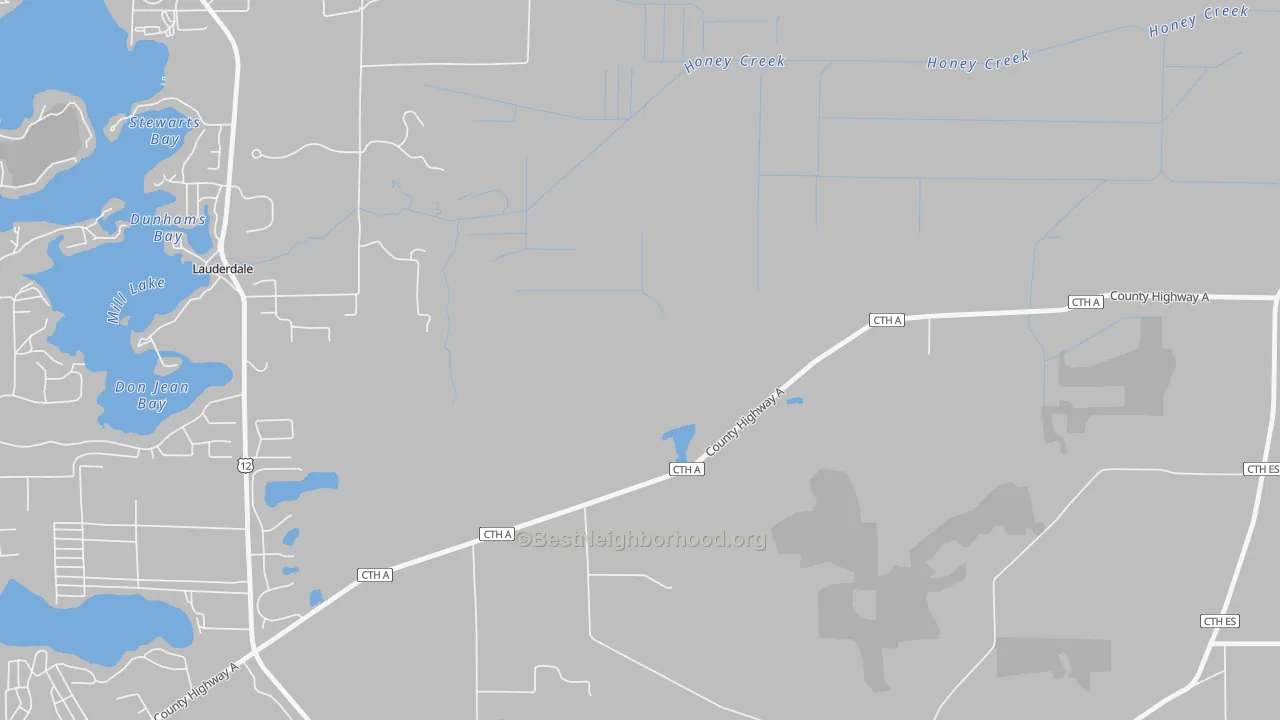 Transit Grade map of Lauderdale, WI
