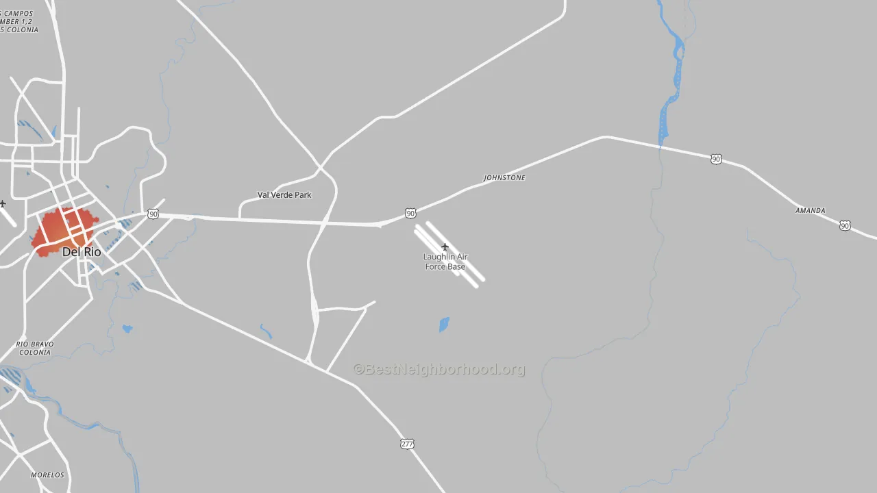 Transit Grade map of Laughlin A F B, TX