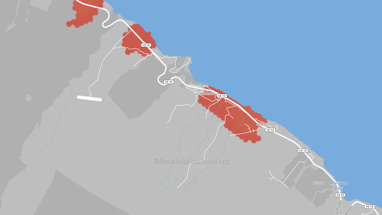 Transit Grade map of Laupahoehoe, HI