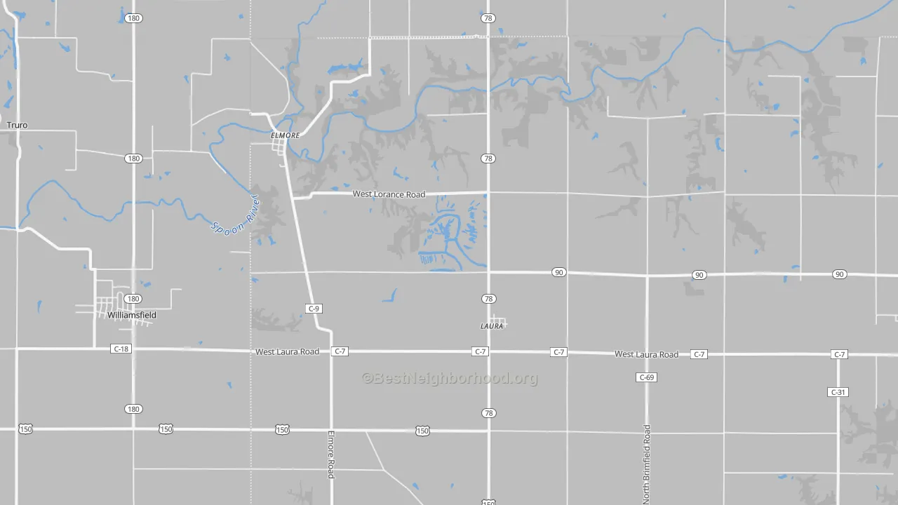 Transit Grade map of Laura, IL