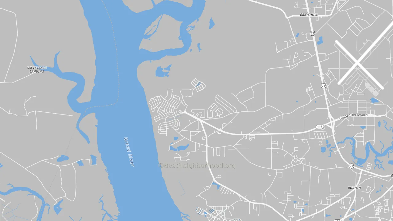 Transit Grade map of Laurel Bay, SC