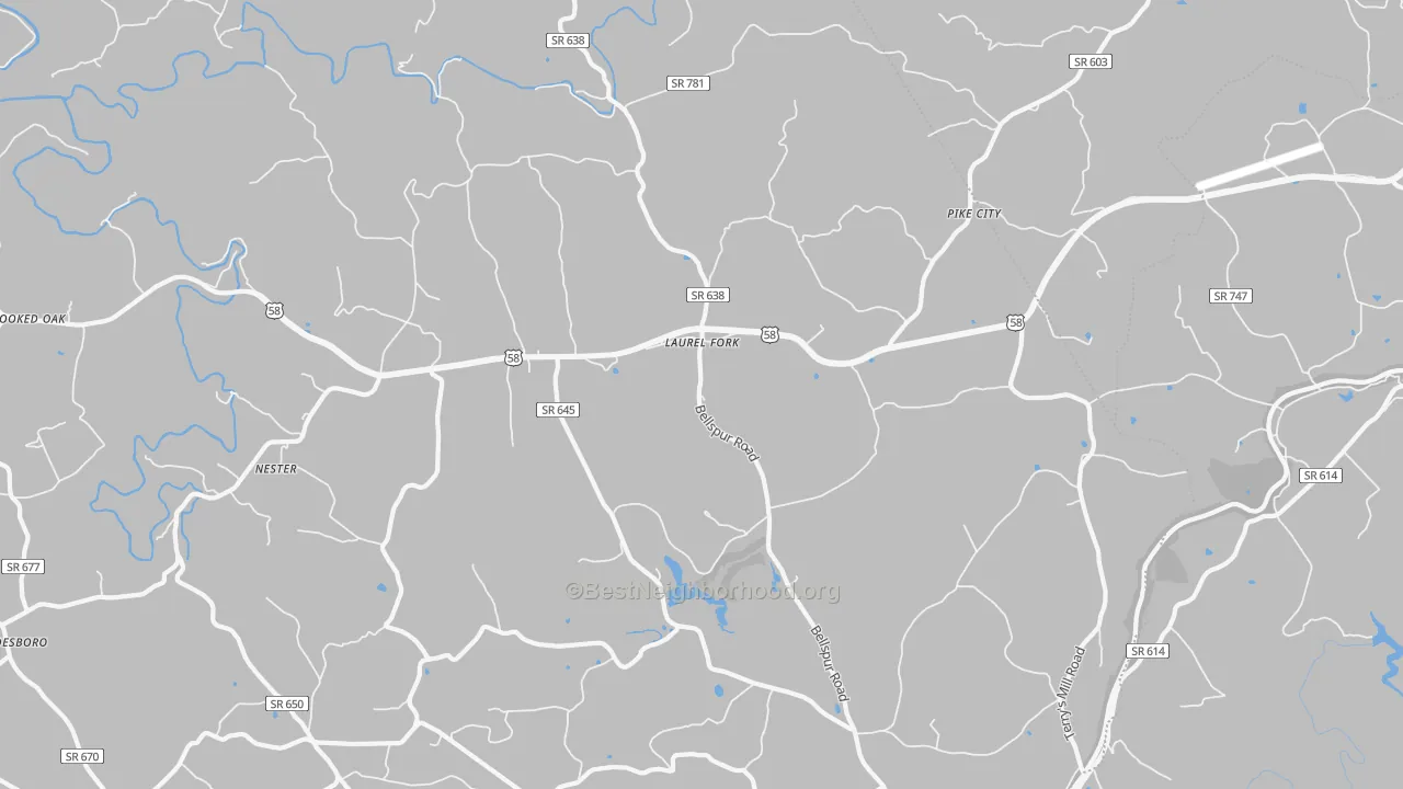 Transit Grade map of Laurel Fork, VA