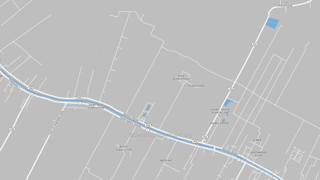Transit Grade map of Laurel Grove, LA