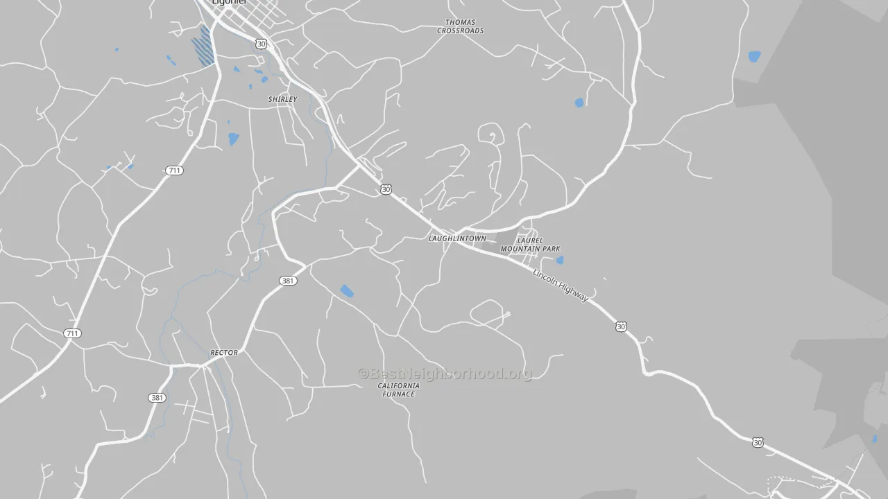 Transit Grade map of Laurel Mountain, PA