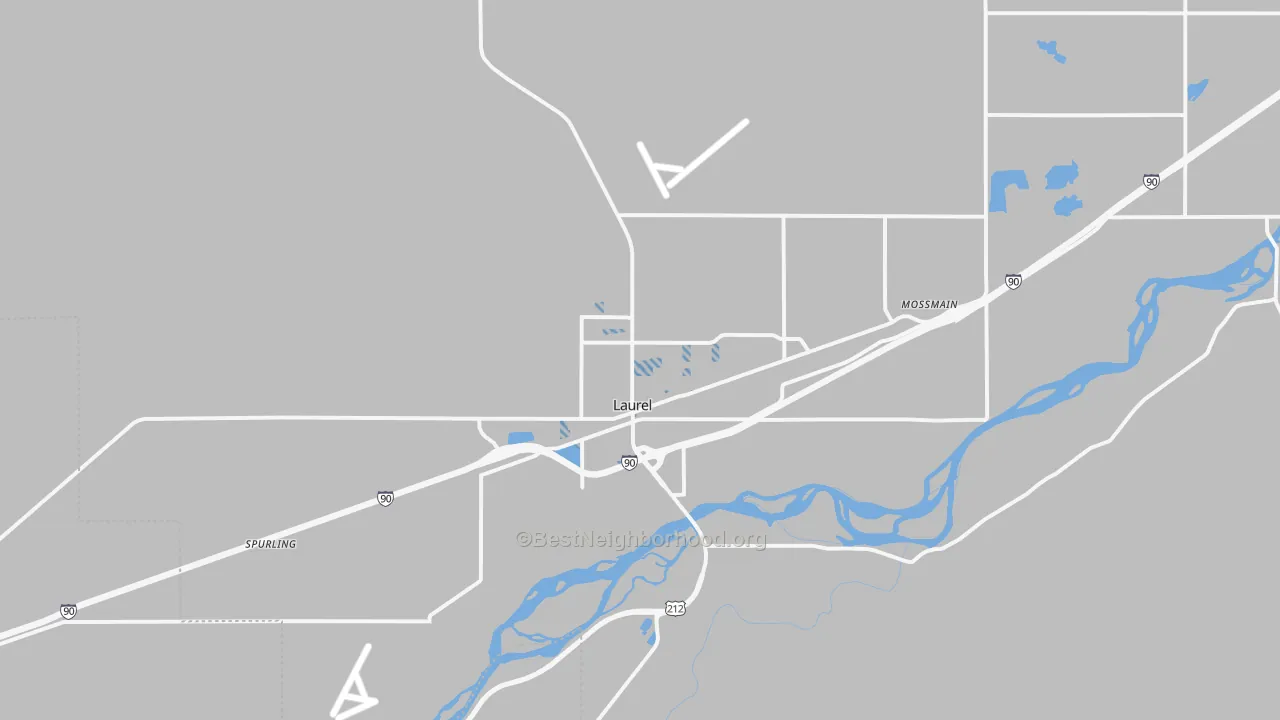 Transit Grade map of Laurel, MT