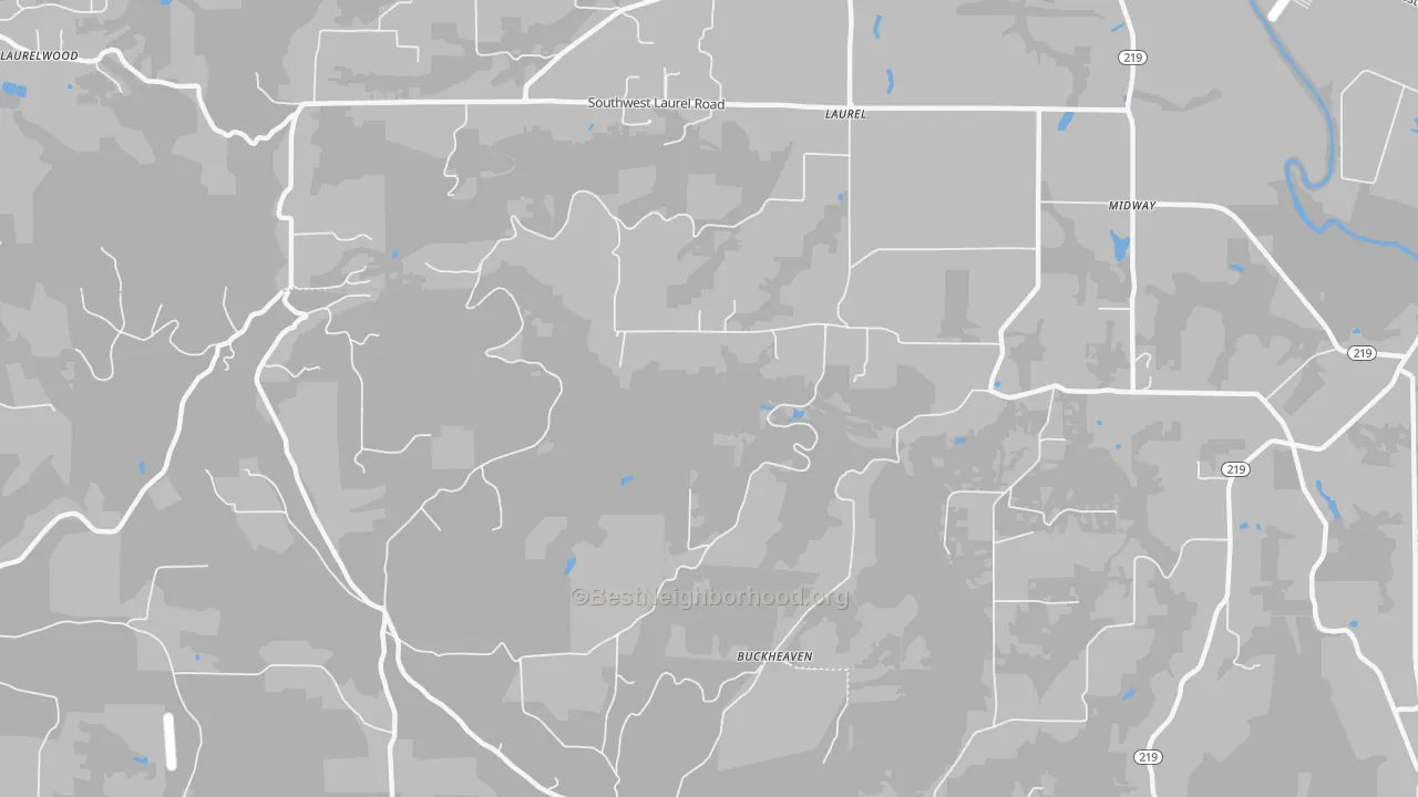 Transit Grade map of Laurel, OR