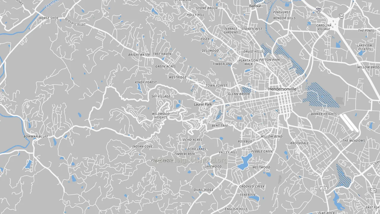 Transit Grade map of Laurel Park, NC