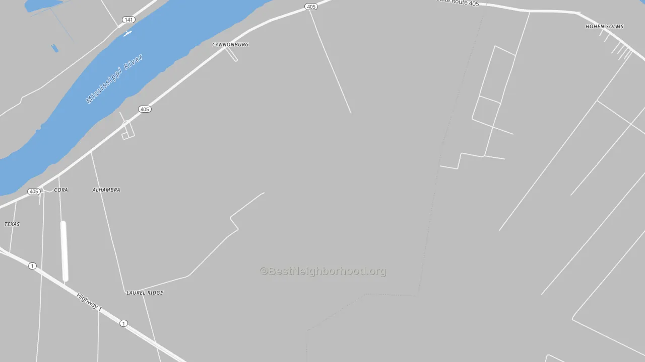 Transit Grade map of Laurel Ridge, LA