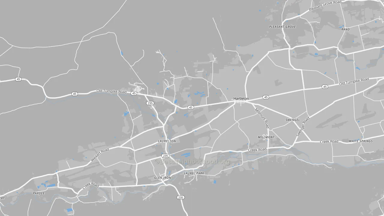 Transit Grade map of Laurelton, PA