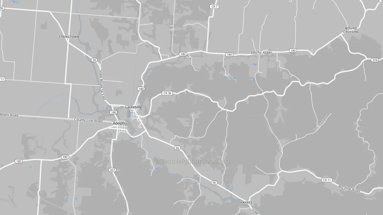 Transit Grade map of Laurelville, OH