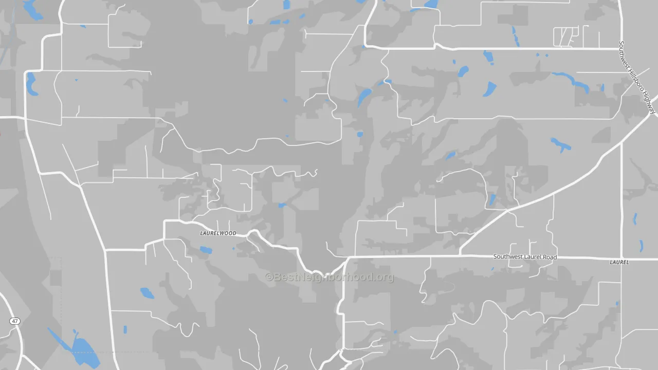 Transit Grade map of Laurelwood, OR