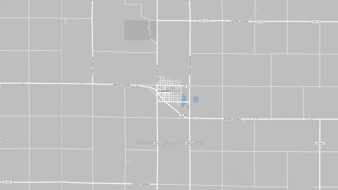 Transit Grade map of Laurens, IA