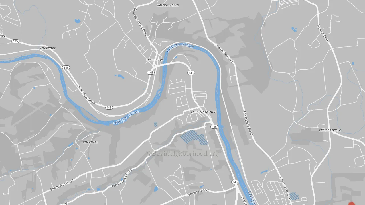 Transit Grade map of Laurys Station, PA