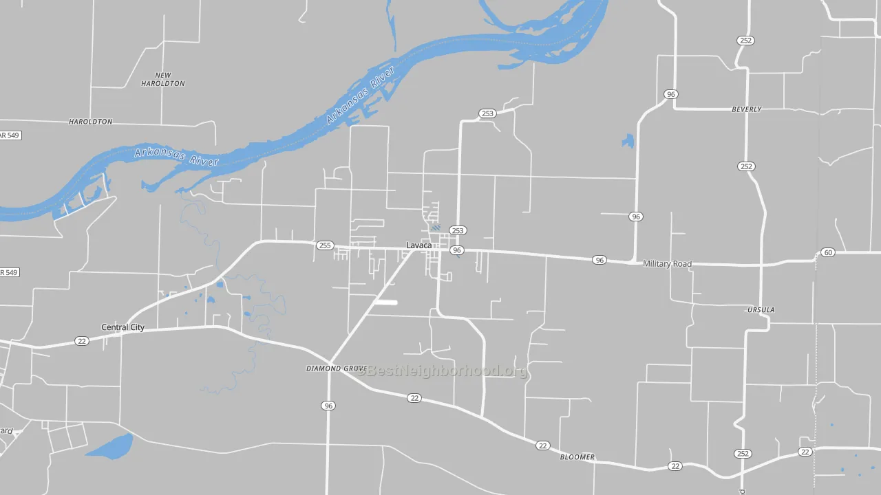 Transit Grade map of Lavaca, AR