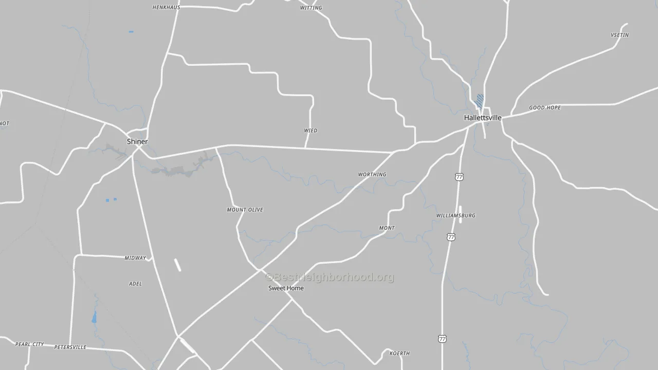 Transit Grade map of Lavaca County, TX
