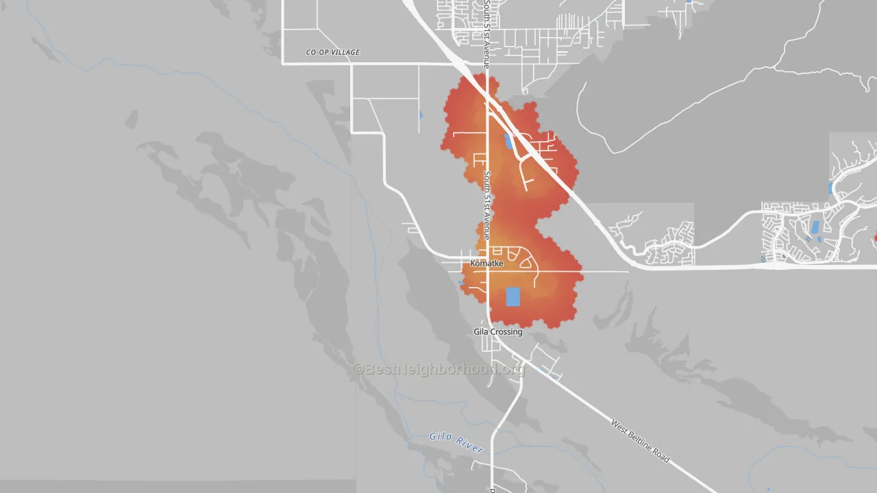 Transit Grade map of Laveen Village, AZ