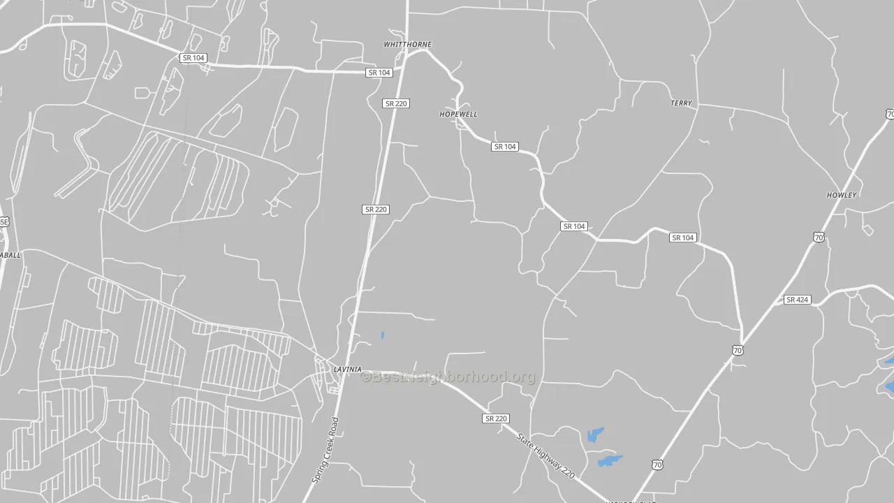Transit Grade map of Lavinia, TN