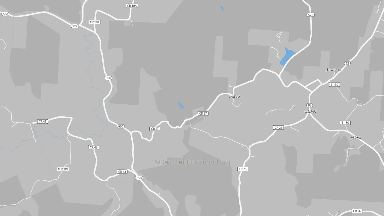 Transit Grade map of Lawco, OH