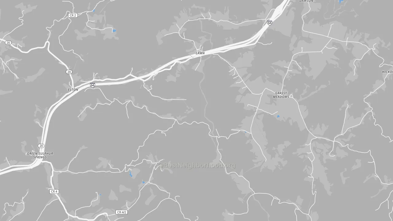 Transit Grade map of Lawn, WV