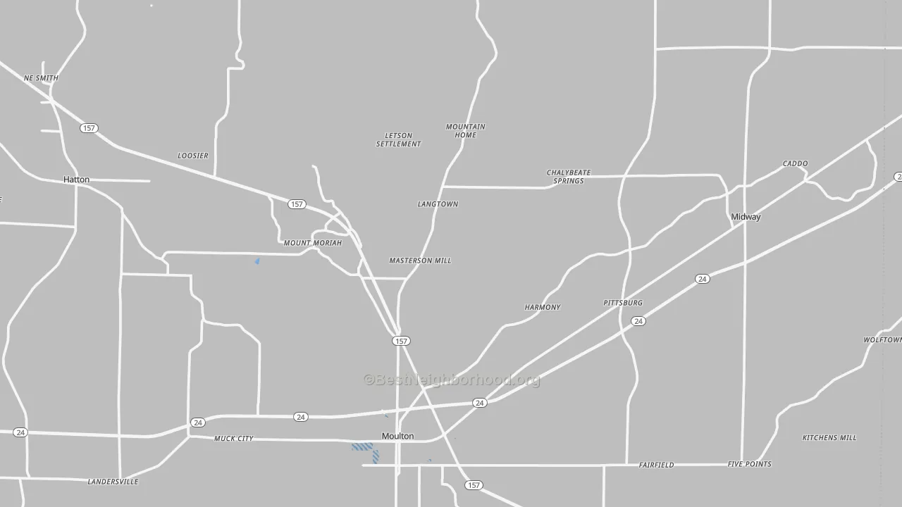 Transit Grade map of Lawrence County, AL
