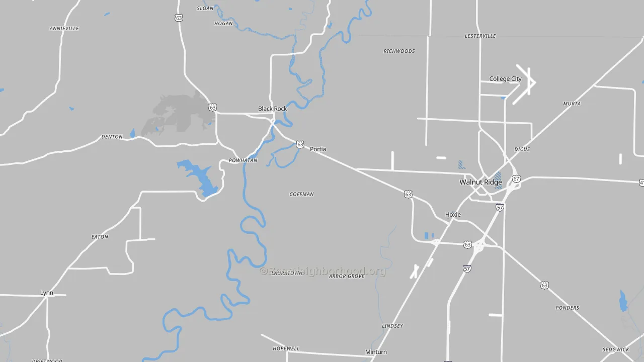 Transit Grade map of Lawrence County, AR