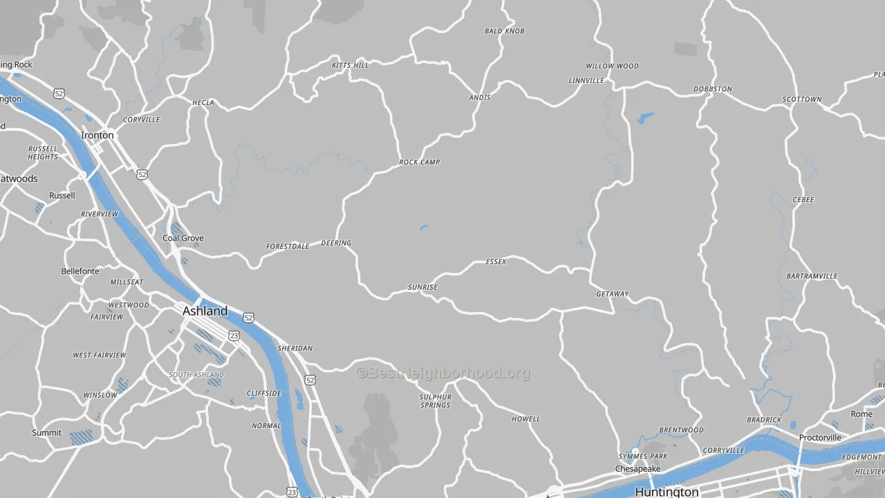 Transit Grade map of Lawrence County, OH