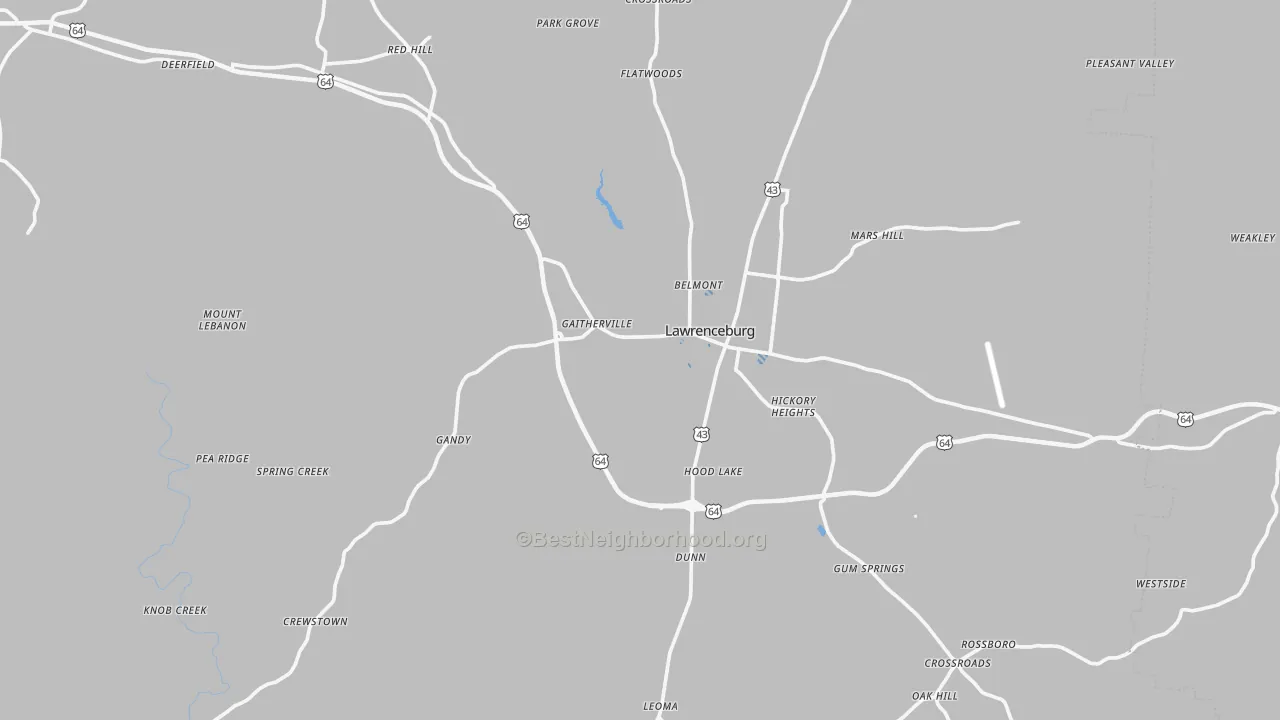 Transit Grade map of Lawrence County, TN