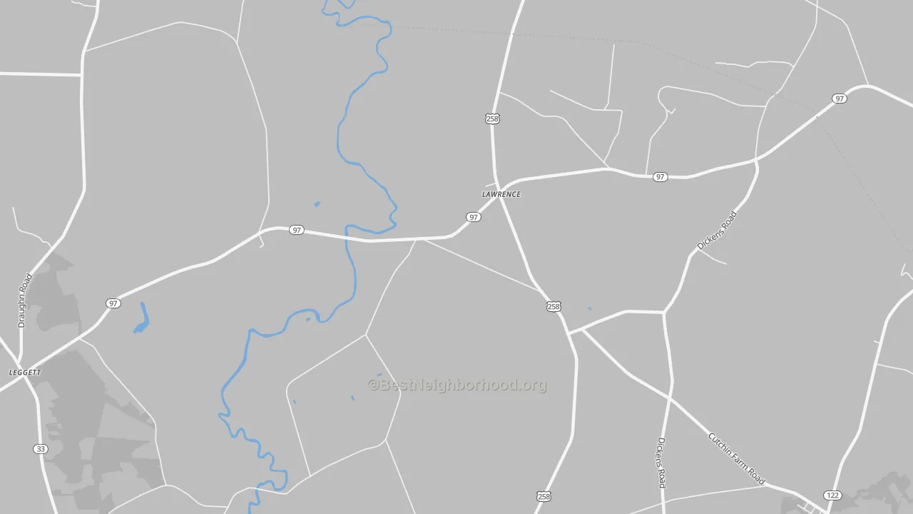 Transit Grade map of Lawrence, NC